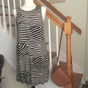 NWT Knit dress in zebra print
